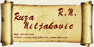 Ruža Miljaković vizit kartica